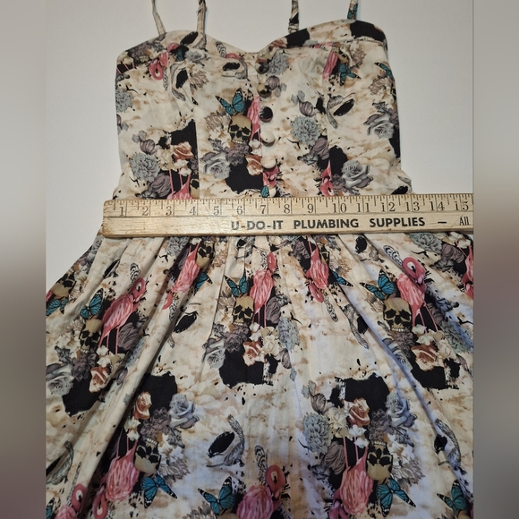 Hell Bunny Eden Fit And Flare Mini Dress Medium - Picture 10 of 10